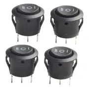 Long lasting Performance 4Pcs Momentary Rocker Switch Plastic and Metal
