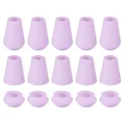 20Pcs Plastic Cord Lock Bell End Stopper Cord End Rope Fastener, Light Purple
