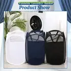 NEW Foldable Nylon Mesh Laundry Hamper Pop Up Basket Clothes Washing Storage Bin