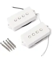 Parliky 4 String Bass Guitar Pickups Gmb12 Bridge Neck Open Style v Magnets Noise Standard Size
