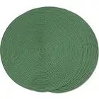 Round Braided Placemats Set of 6 Table Mats for Dining Tables Woven 6pcs Olive
