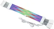 Snblzhef ARGB PSU Cables 2x8Pin PCIE ARGB PSU Cables Soft Silicone Bendable for Gaming PC Build