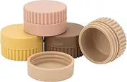 4 Pcs Silicone Cream Jar with Lids, 21 Grams Small Travel Containers for Toiletries, Leakproof Refillable Bottles for Body Hand Cream, Lotion