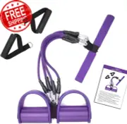 Pedal Resistance Band, 4-Tube Elastic Pull Rope, Sit-Up Equipment, Yoga Strap Bo