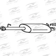 Redback Mufflers Bolt-On to suit Ford Transit 95> 2.5L Ohc Turbo Diesel Oval Rear Muffler Short + Long Wheelbase - M4766