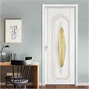 Door Stickers White Statue 3D Wallpaper for Living Room Bedroom Door Sticker PVC Self Adhesive Waterproof Modern Decals(95x215cm)