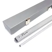 FLURO Silver Pool Snooker Billiard Cue and Case