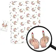 Funny Rude Christmas Paper Sheets + Gift Tags (Pack 2) Funny Rude Flipping the Bird Design