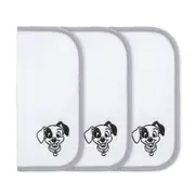 3pc Disney Dogs Print Bathtime Soft Face Washers Infant/Baby Nursery Decor