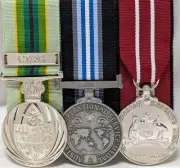 AUSTRALIAN CTSR SERVICE MEDAL GROUP REPLICA ANZAC MOUNTED TO WEAR GROUP*