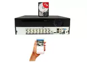 16 Channel H.265 DVR Security Surveillance Recorder 2TB Hard Drive for Recording