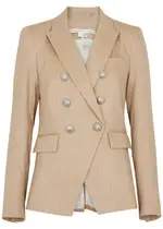 Veronica Beard Miller Dickey Linen-blend Blazer - Beige - 2 (UK 6 / XS) 2 (UK 6 / XS)