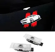 2 PCS LED Door Logo Lights Projector Compatible for Challenger 2015-present HD Ghost Shadow Light Puddle Lights Courtesy Step Lamps Kit Car Accessories (Whole car, Challenger)