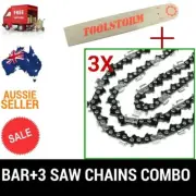 12" CHAINSAW BAR & 3 CHAINS COMBO 3/8"LP 050 44DL FIT Baumr-AG 25CC SX25