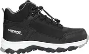 [viking] Unisex Children's Akkarvik Mid Warm Wp SL Walking Shoe, Black Granite, 34 EU