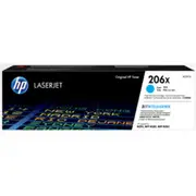 HP 206X Toner Cartridge - Cyan 2450 Pages - for HP Colour LaserJet Pro MFP M282nw / MFP M283fdn / MFP M283fdw Printer [W2111X]