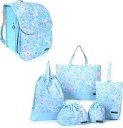 [COLORFUL CANDY STYLE] 6-Piece Set, Lesson Bag, Shoe Case, Drawstring Bag, Gymnastics Clothing Bag, Bento Bag, Cup Bag, Small Items, School Bag Cover, Storage Included, Girls, Cute, Boys, Cool