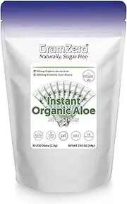 GramZero 2GO Sticks - Organic Aloe: Unflavored, Great for Nutrition Club Loaded Tea