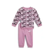 Puma 2 Pc Minicats Graphic Crew Neck Sweatshirt Jogger Set Infant Boys Pink 68