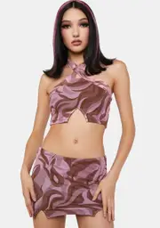 Mocha Till Infinity Skirt Set