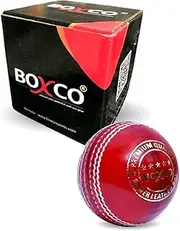 BOXCO Hand Made Cricket Leather Ball for Practice, T20, One Day and Test Matches