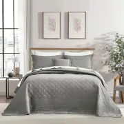 Oversized Cotton Bedspread King Size - Real Stitching - Luxury Quilted Bedding C