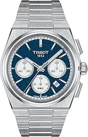 [Tissot] Mens PRX Automatic Chronograph 316L Stainless Steel case Automatic Watches, Grey, Stainless Steel, 13 (T1374271104100), Grey, Modern