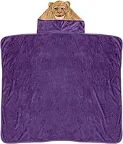 Sleep Squad Sacramento Kings Slamson 60” x 50” Hooded Raschel Throw Blanket – an NBA Mascot Super-Soft Throw