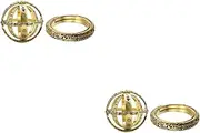 [OATIPHO] Cosmic Rings Promise Rings for Couples Vintage Jewelry Fashion Jewelry for Couples Rings for Women Jewelry Foldable Rings Rings for Girlfriend Golden