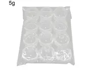 12Pcs 3/5g Plastic Empty Cosmetic Jars Cream Sample Makeup Storage Container 5g