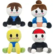 Blox Buddies 7.8" Plush Set - Noob, Guest, Bacon Buddy & Girl (4pcs)