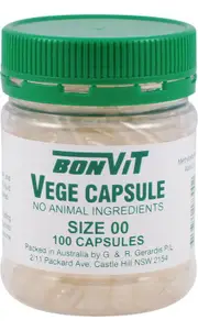 Bonvit Empty Vege Capsule Size 00 | 100 capsules