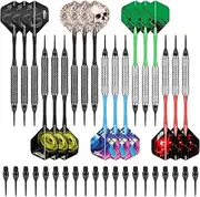 CyeeLife Darts with Plastic Tip, 18 Pieces Soft Darts Set for Electronic Dartboard, Professional Soft Darts