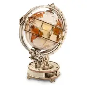 DIY Luminous Globe Model Kit – Light Up 3D Puzzle with Mechanical Gears