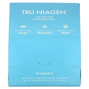 [iHerb] Tru Niagen Increases NAD+，煙醯胺核苷，原味，30 包，每包 0.14 盎司（4 克）