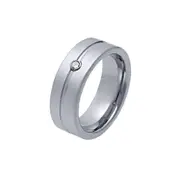 Stanton Made for Men Ring with 0.03ct of Laboratory Grown Diamonds in Tungsten