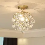 現代金水晶天花板吊燈走廊過道陽台臥室客廳 LED 家用室內燈具