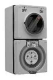 Clipsal 56-SERIES SWITCHED SOCKET 500V 5-Pin Round CHEMICAL GREY- 10A Or 20A