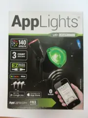 GEMMY APPLIGHTS 3 SPOTLIGHTS LED LIGHTS 140 EFFECTS APPS BLUETOOTH CONTROL - NEW