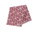 Tiling 175GSM Geometric Pattern Printed Polar Fleece Throw Rug 120 x 150cm Dusty