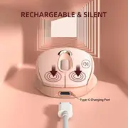 INPHIC Wireless Mouse Pink, 2.4G USB Rechargeable Wireless Mice Silent Click, Cute Portable Ergonomic Computer Cordless Mouse for Laptop Mac MacBook