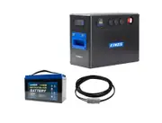 Kings BatBlock40 - 12V Plug and Play Battery Box + 12V 115Ah Deep Cycle Battery + 6m Extension Lead
