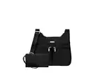 BAGGALLINI CrossOver AntiTheft RFID protection nylon crossbody bag + pouch BLACK
