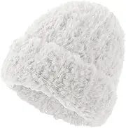 [Generic] Snow Cap Christmas Stocking Wool Cap Lazy Type Elastic Hat for Daily Wear and Warm in Autumn and Winter Wool Caps Men