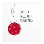 Cocktail Napkin Dink the Halls Size 5 in sq 20 Count per Package Lot of 4