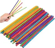 ERINGOGO 50pcs Colorful Rhythm Sticks Wooden Percussion Instruments for Teaching Basic Music Techniques and Encouraging Creative Development