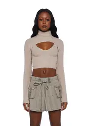 [BDG] Peekaboo Cut Out Crop Sweater