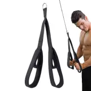 Tricep Rope Gym Press Down Push Pull Cord Multi Lat Bar Cable Attachment AU