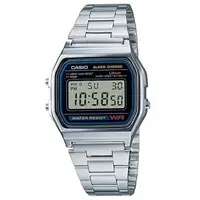 在飛比找momo購物網優惠-【CASIO 卡西歐】經典方款電子錶-銀(A-158WA-1
