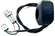1pcs Waterproof Motorcycle Headlight Self-Locking Switch with LED(Sky Blue)